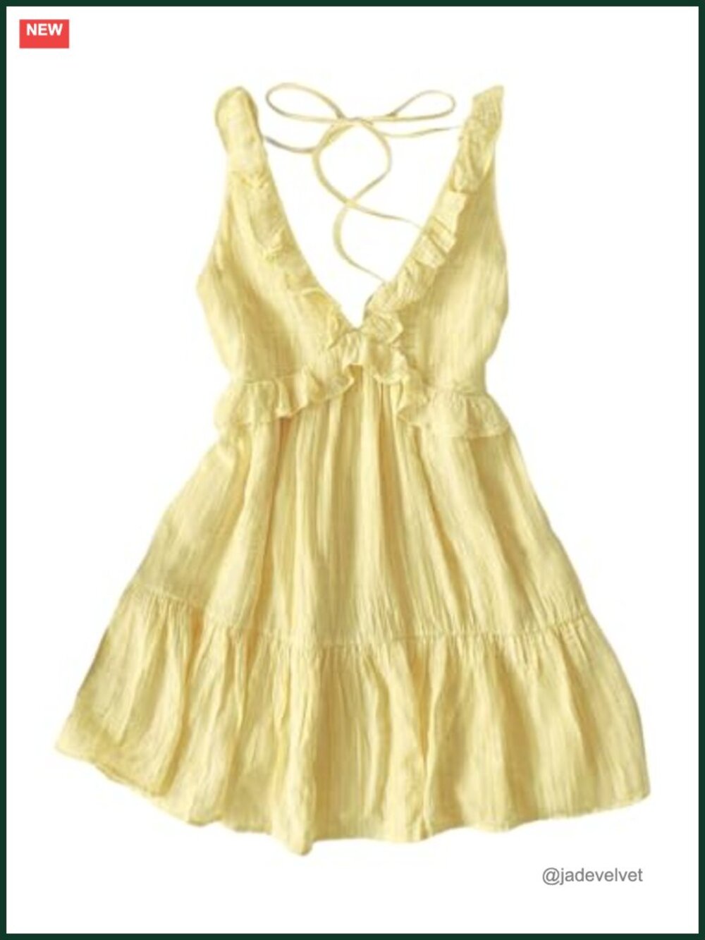 Women's Sleeveless V Neck Ruffle A Line Dress